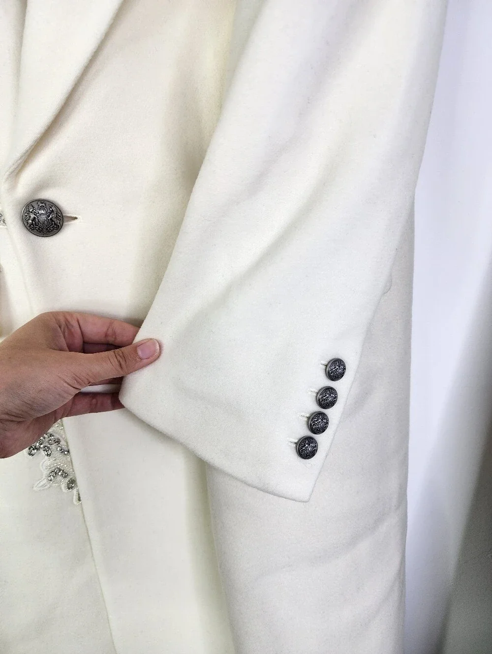 Kobi Halperin Mayer Double-Faced Wool Double-Breasted Coat - Ivory, Medium
